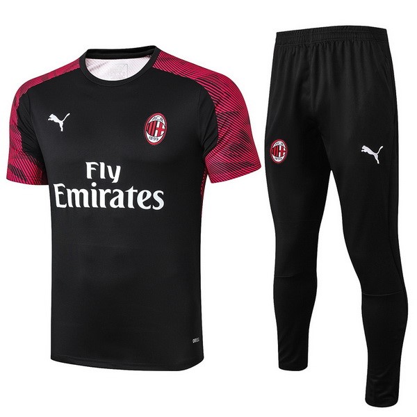 Entrenamiento AC Milan Conjunto Completo 2019-2020 Negro Blanco Rojo